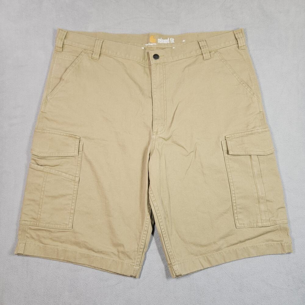 Carhartt Rigby Shorts Mens 42 Short Khaki Cargo Relaxed Fit Canvas SAMPLE ITEM